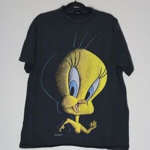 Tweety Bird T Shirt Looney Tunes Blackout Shadow Size XL T Shirt Modern